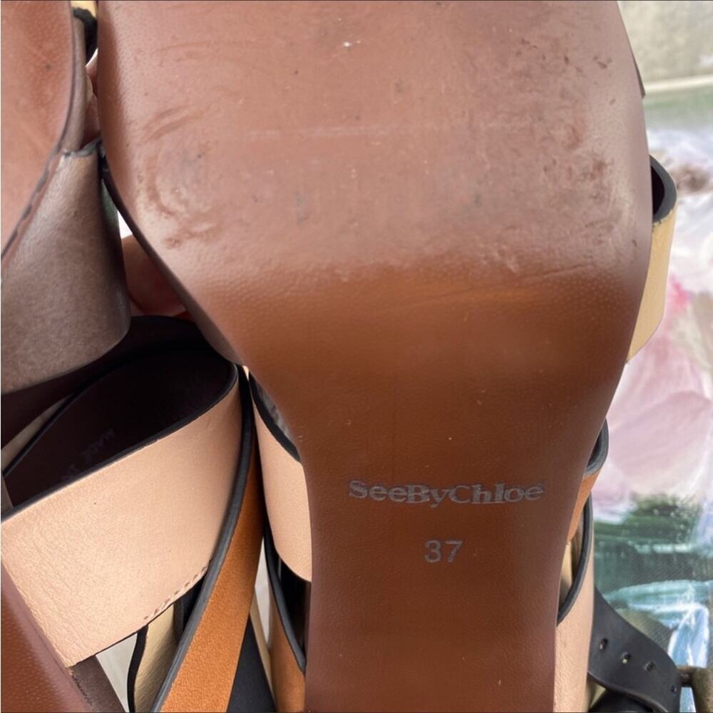 See by Chloe Susanna Block-Heeled Sandals Size 37 - Picture 10 of 16